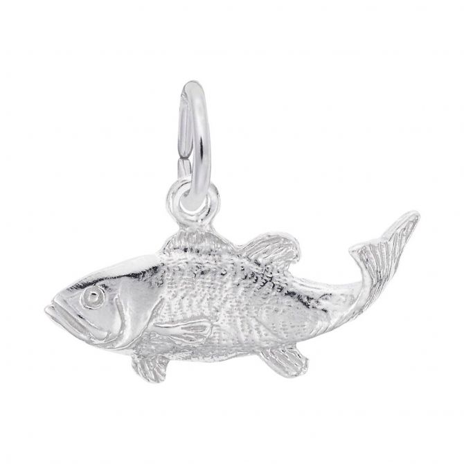 Rembrandt Charms Fish Charm in Sterling Silver