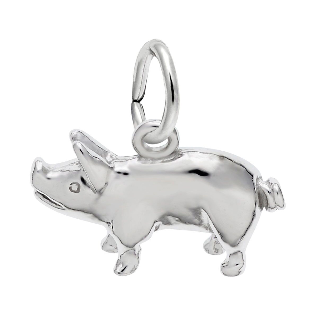 Rembrandt Charms Pig Charm in Sterling Silver