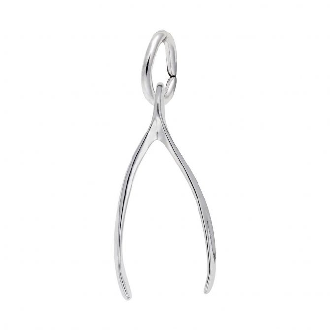 Rembrandt Charms Wishbone Charm in Sterling Silver