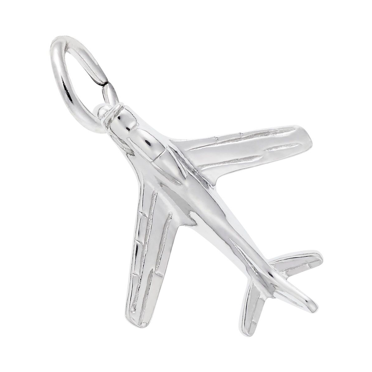 Rembrandt Charms Military Airplane Charm in Sterling Silver