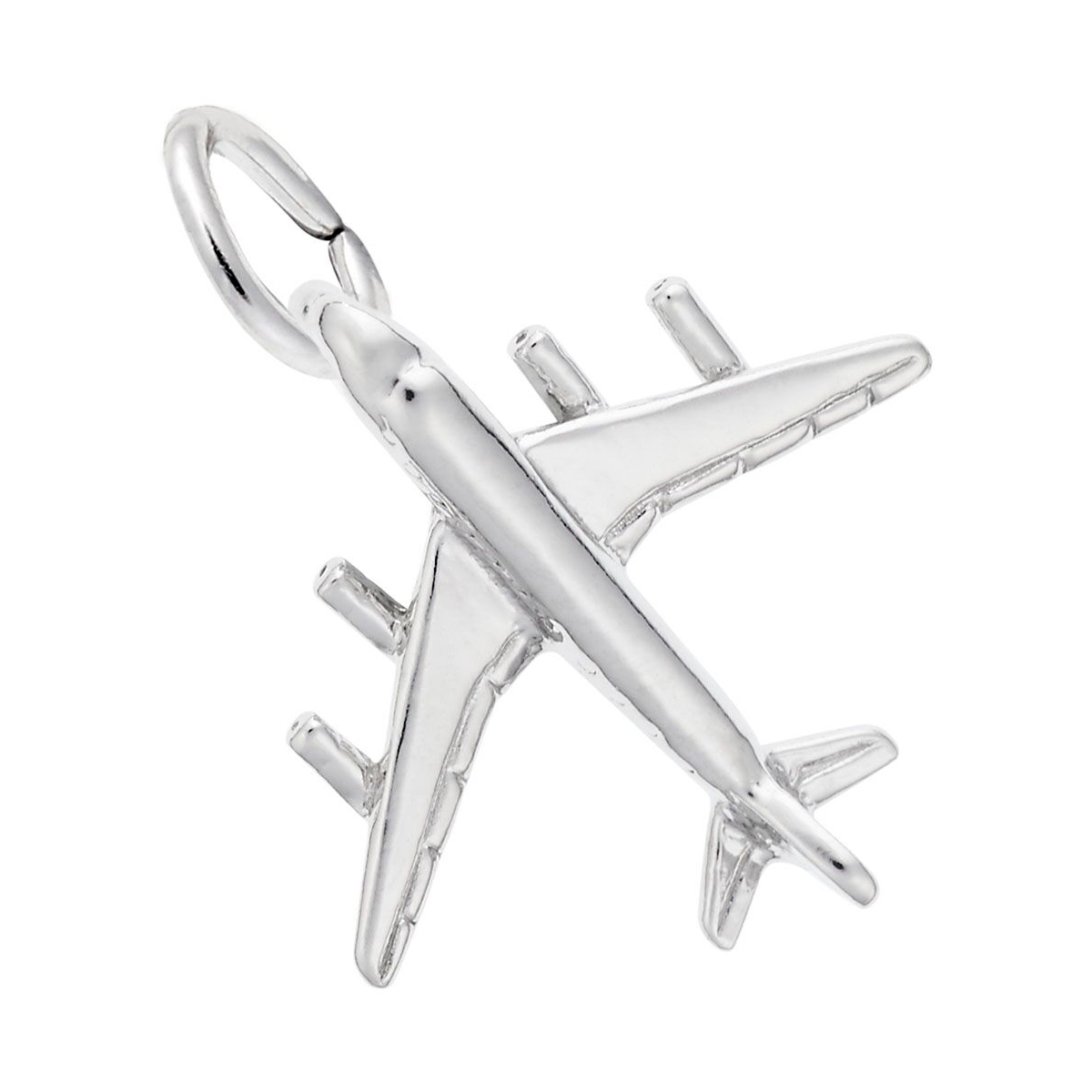 Rembrandt Charms Airplane Charm in Sterling Silver