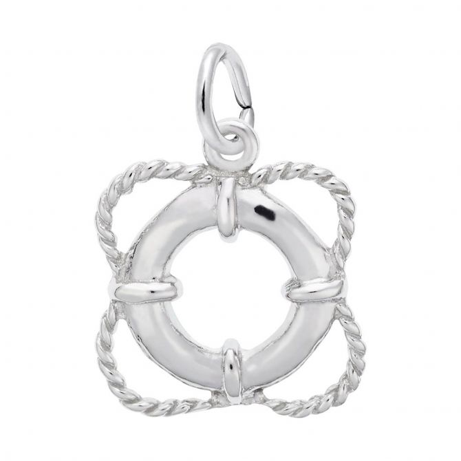 Rembrandt Charms Life Preserver Charm in Sterling Silver