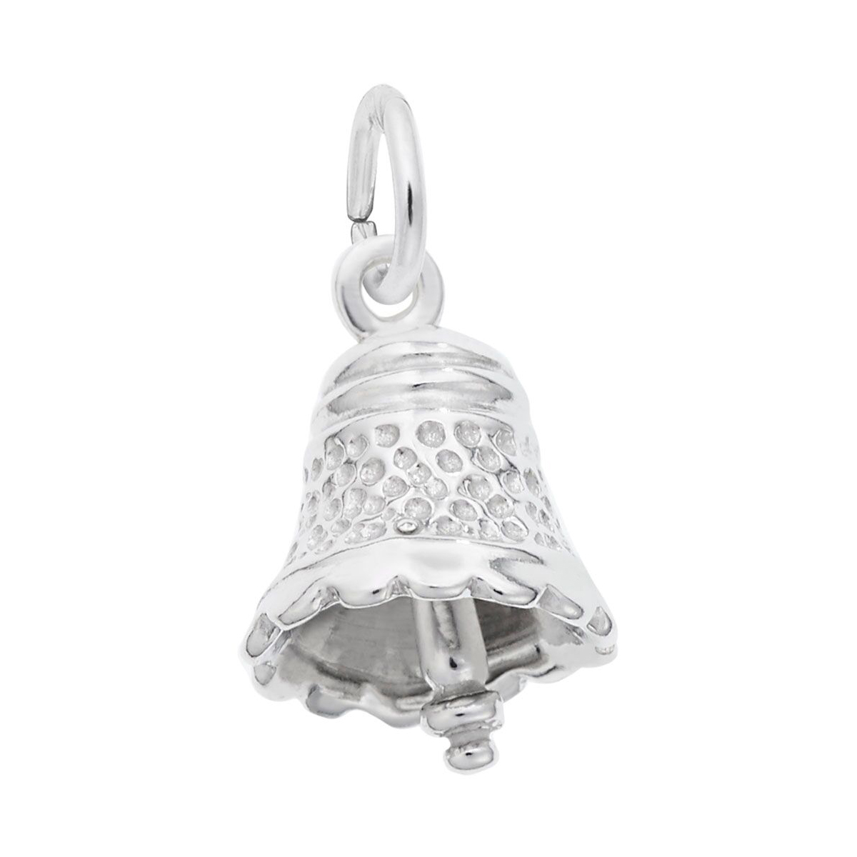 Rembrandt Charms Speckled Bell Charm in Sterling Silver