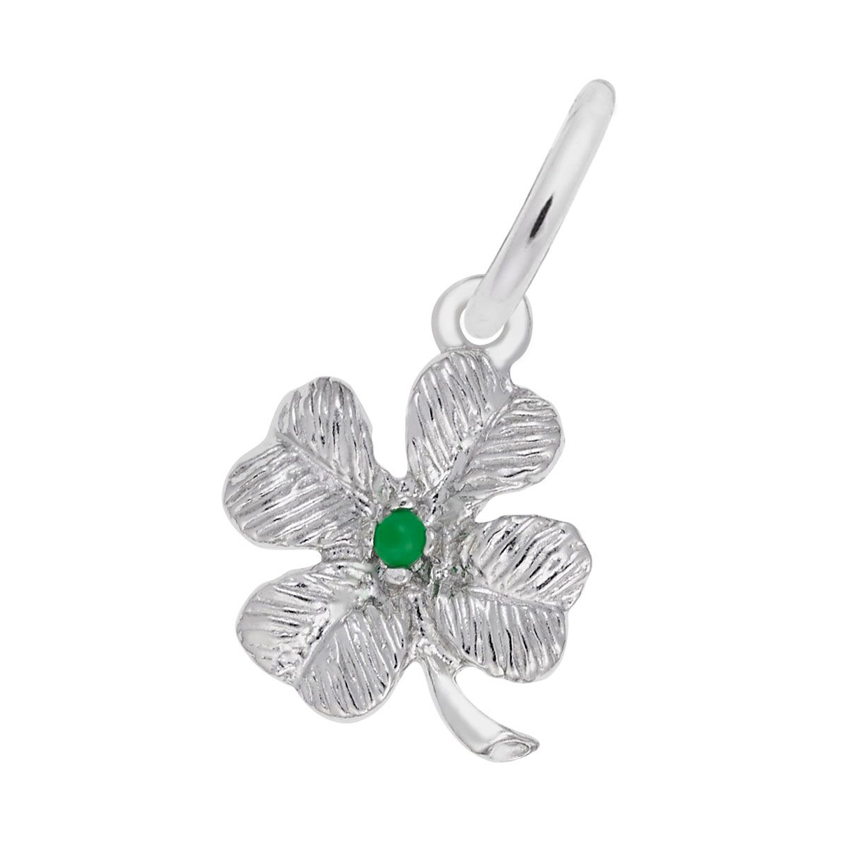 Rembrandt Charms 4-Leaf Clover Charm in Sterling Silver