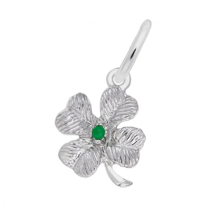 Rembrandt Charms 4-Leaf Clover Charm in Sterling Silver