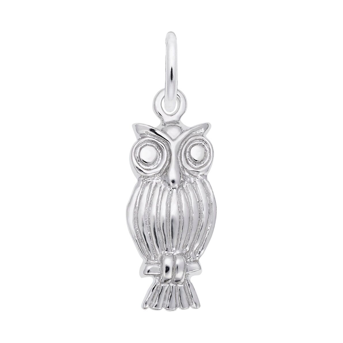 Rembrandt Charms Screech Owl Charm in Sterling Silver