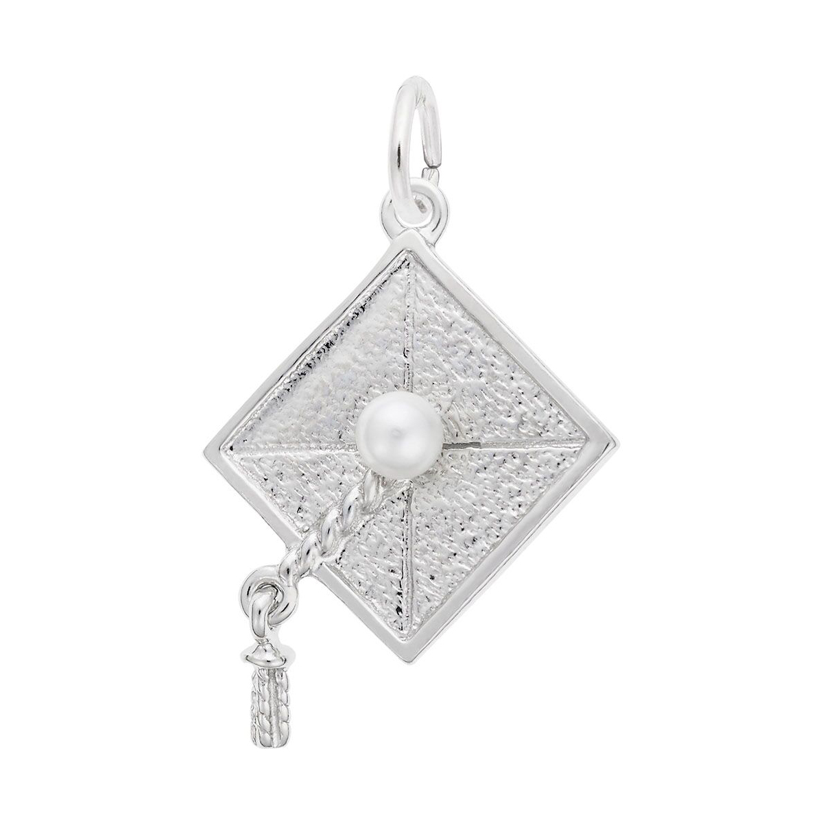 Rembrandt Charms Graduation Cap Charm in Sterling Silver