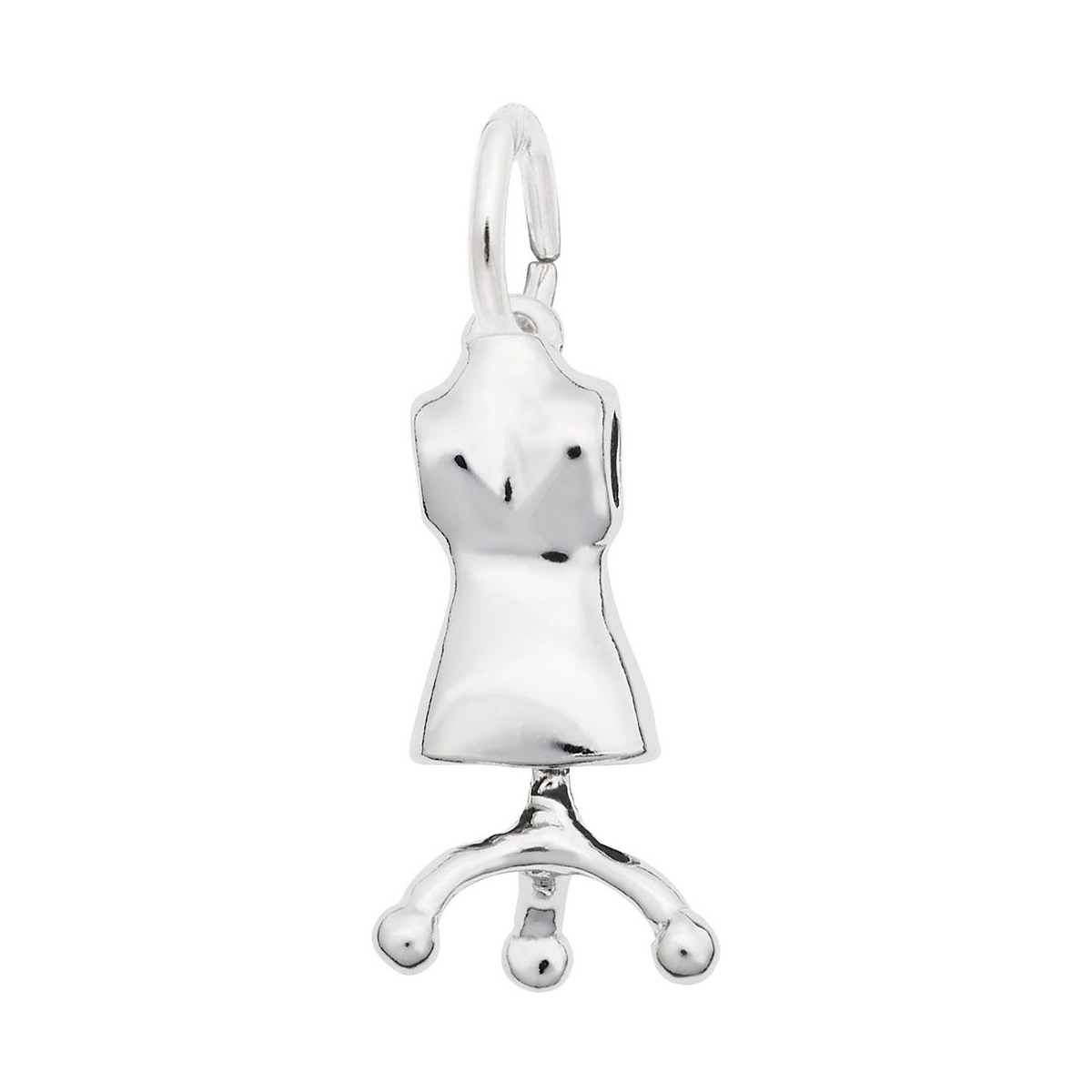 Rembrandt Charms Dress Form Charm in Sterling Silver