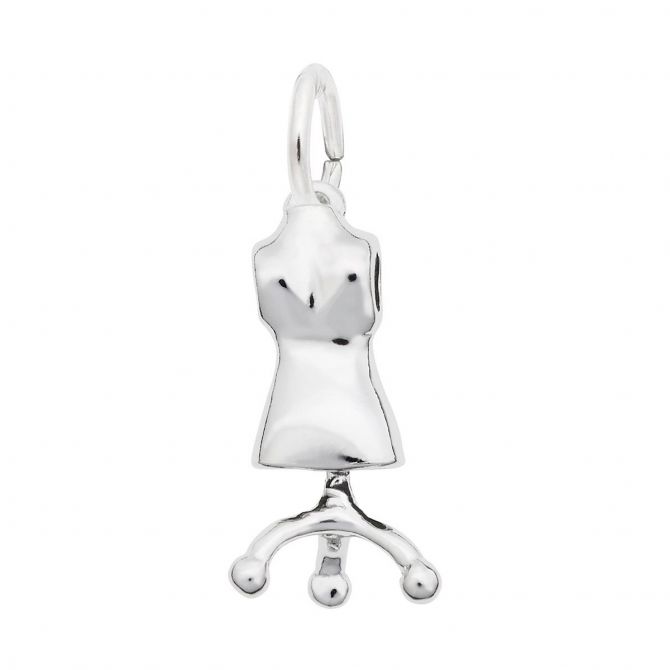 Rembrandt Charms Dress Form Charm in Sterling Silver
