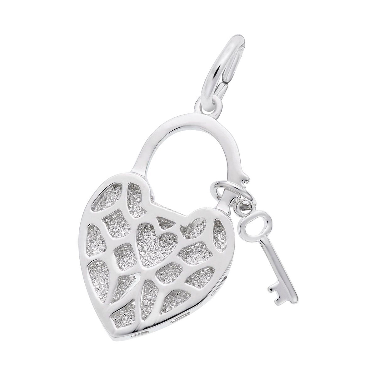 Rembrandt Charms Locked With Love Charm in Sterling Silver