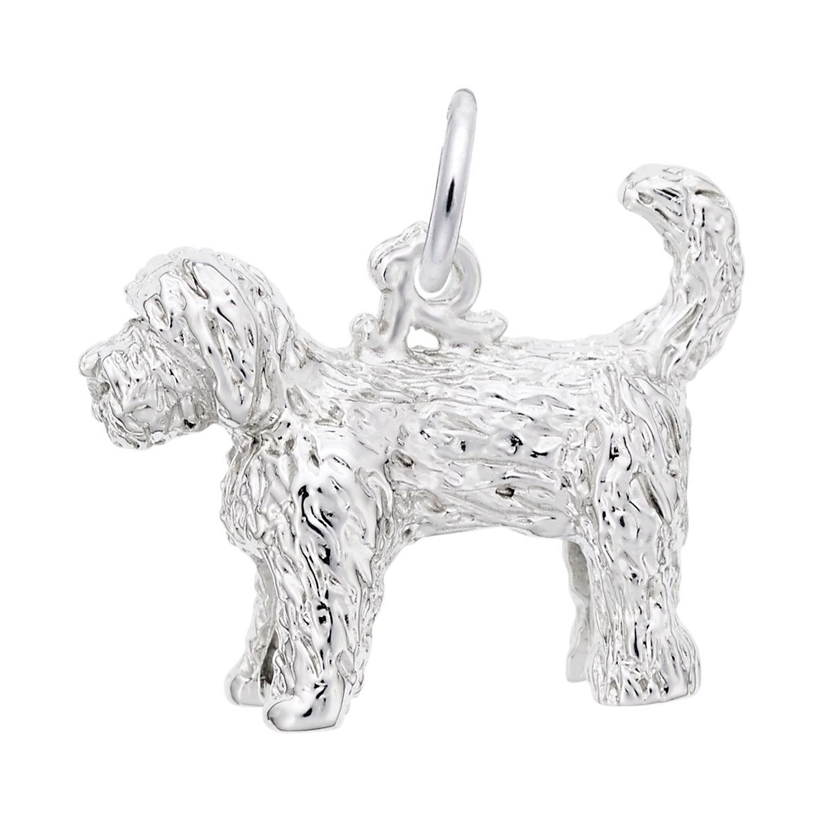 Rembrandt Charms Labradoodle Charm in Sterling Silver
