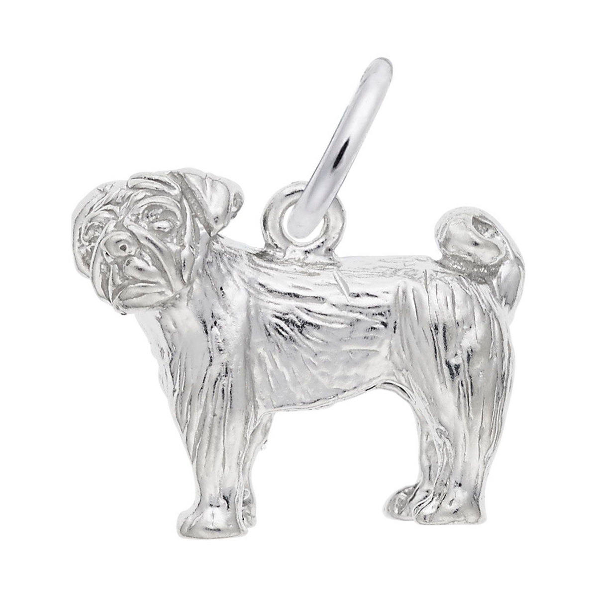 Rembrandt Charms Pug Charm in Sterling Silver