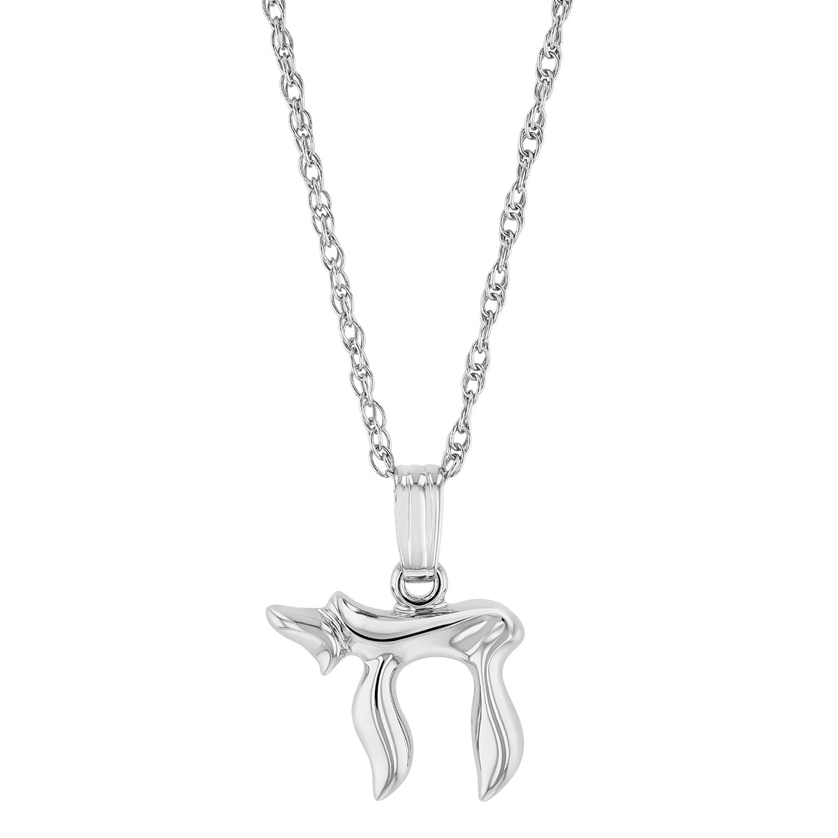 Sterling Silver Chai Pendant, 18