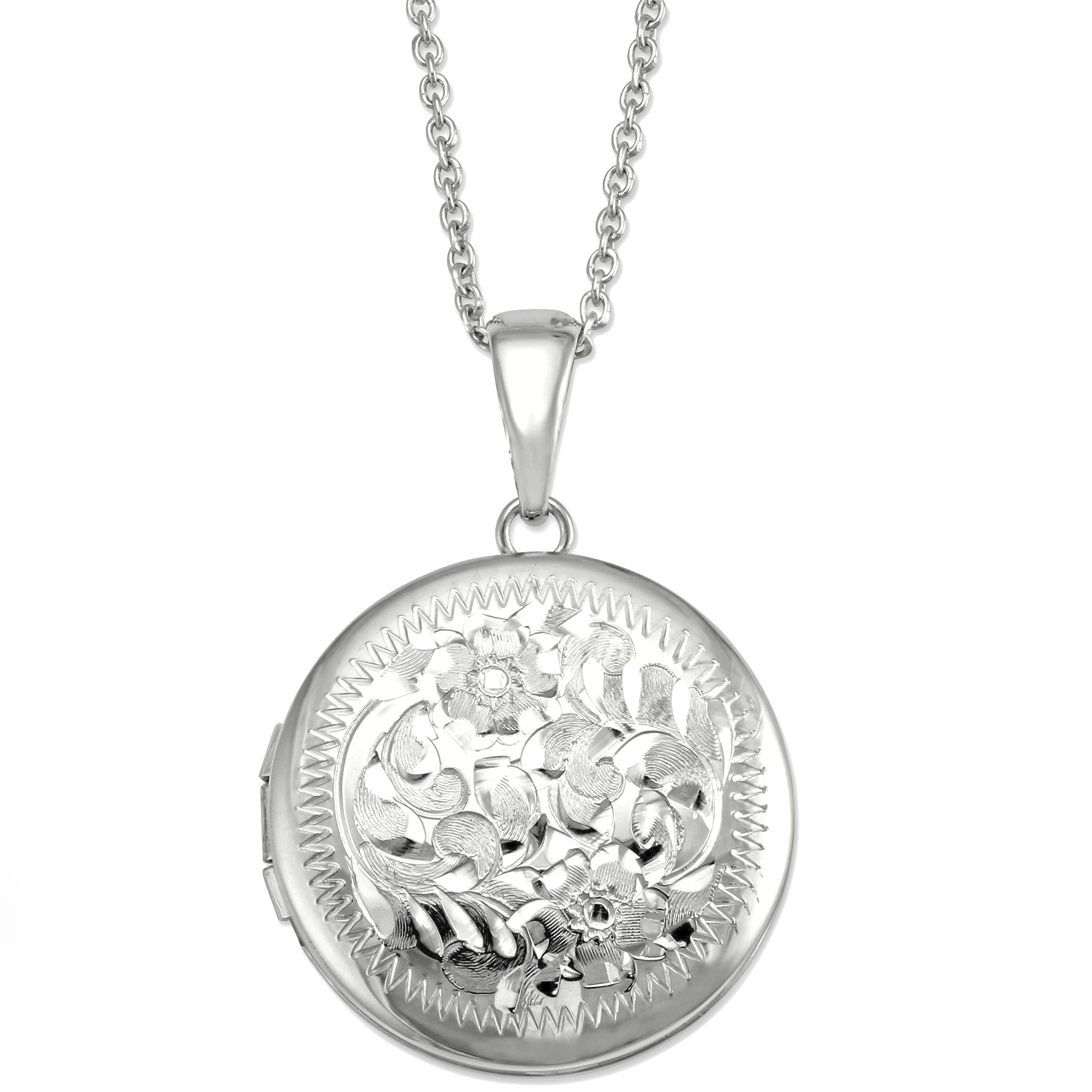 Sterling Silver Locket Pendant, 16-18