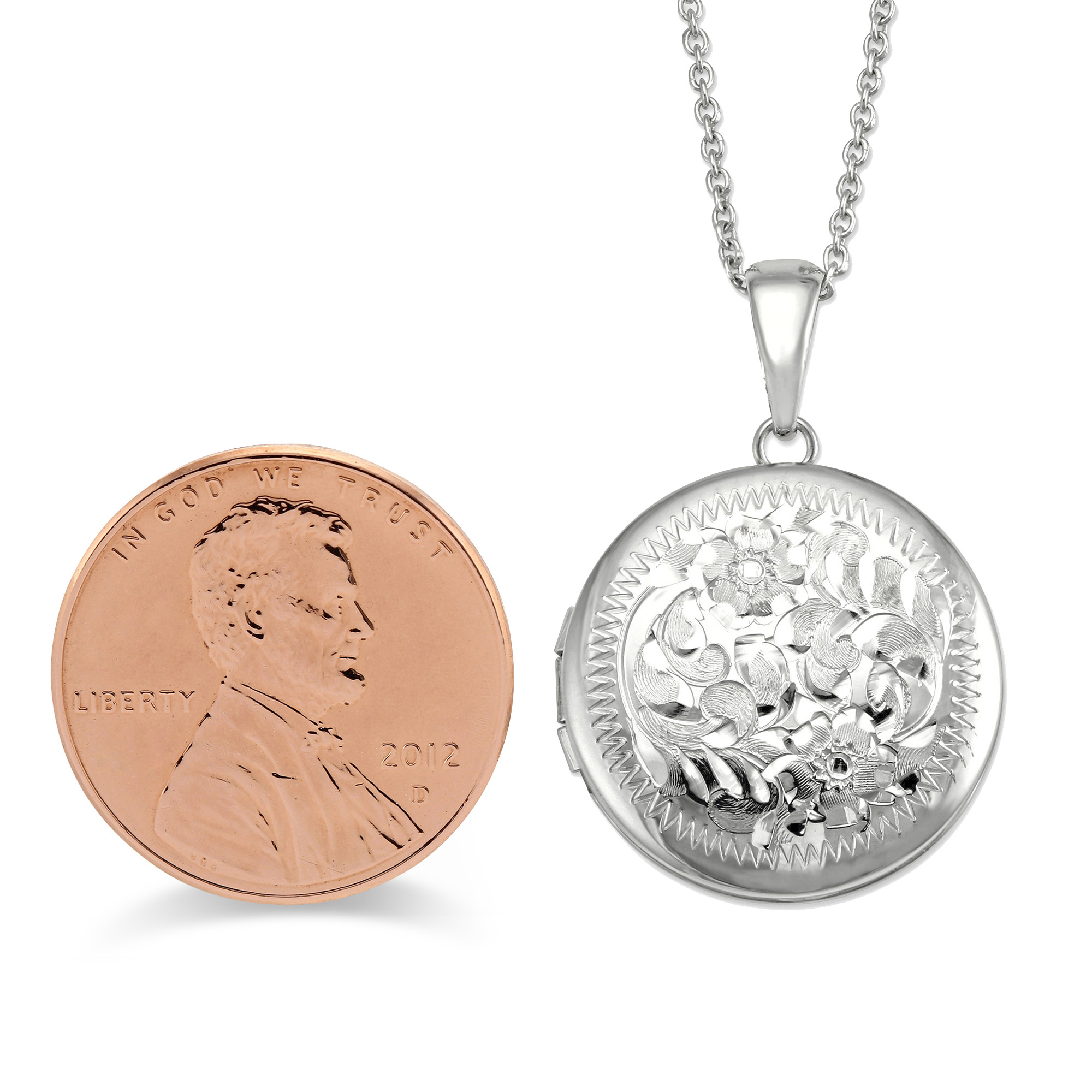 Sterling Silver Locket Pendant, 16-18