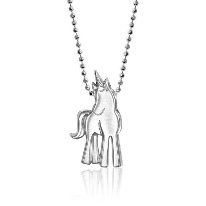 Alex Woo Sterling Silver Little Princess Unicorn Pendant, 16"
