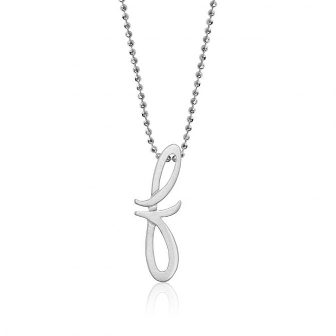 Alex Woo Sterling Silver Autograph Letter Pendants