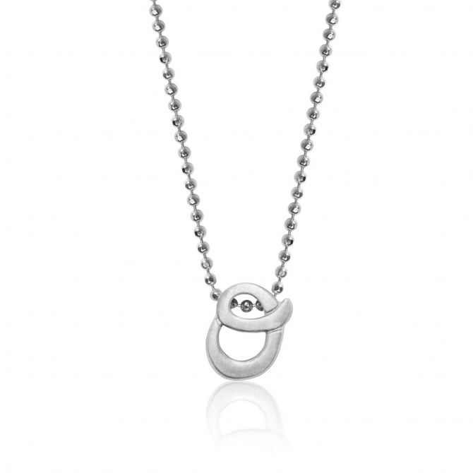 Alex Woo Sterling Silver Autograph Letter Pendants