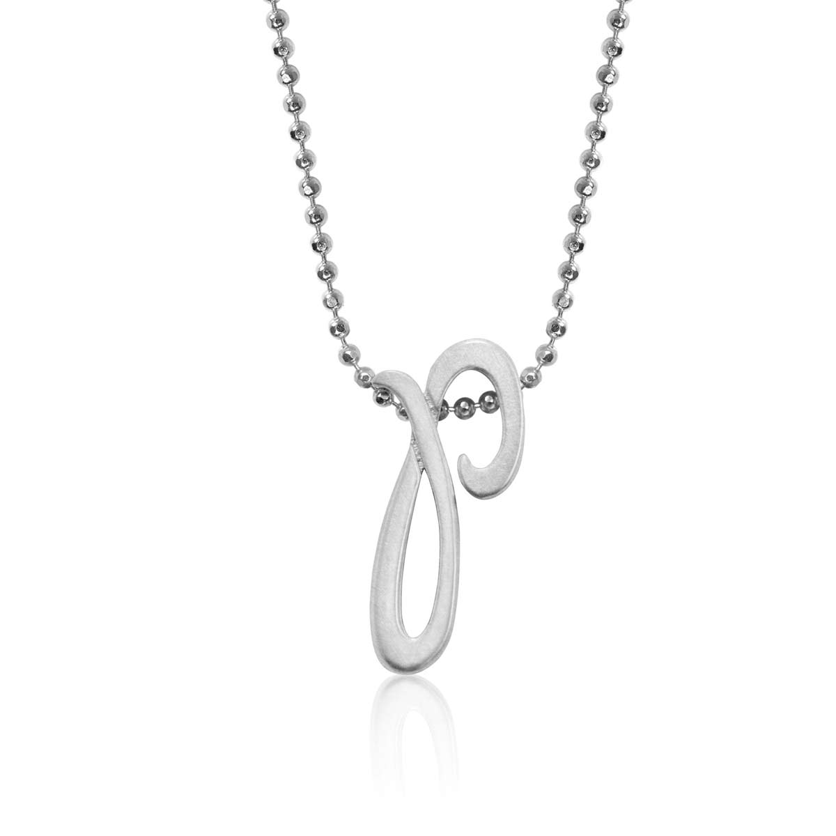 Alex Woo Sterling Silver Autograph Letter Pendants