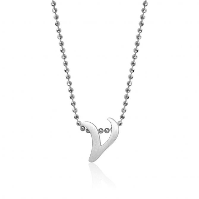 Alex Woo Sterling Silver Autograph Letter Pendants