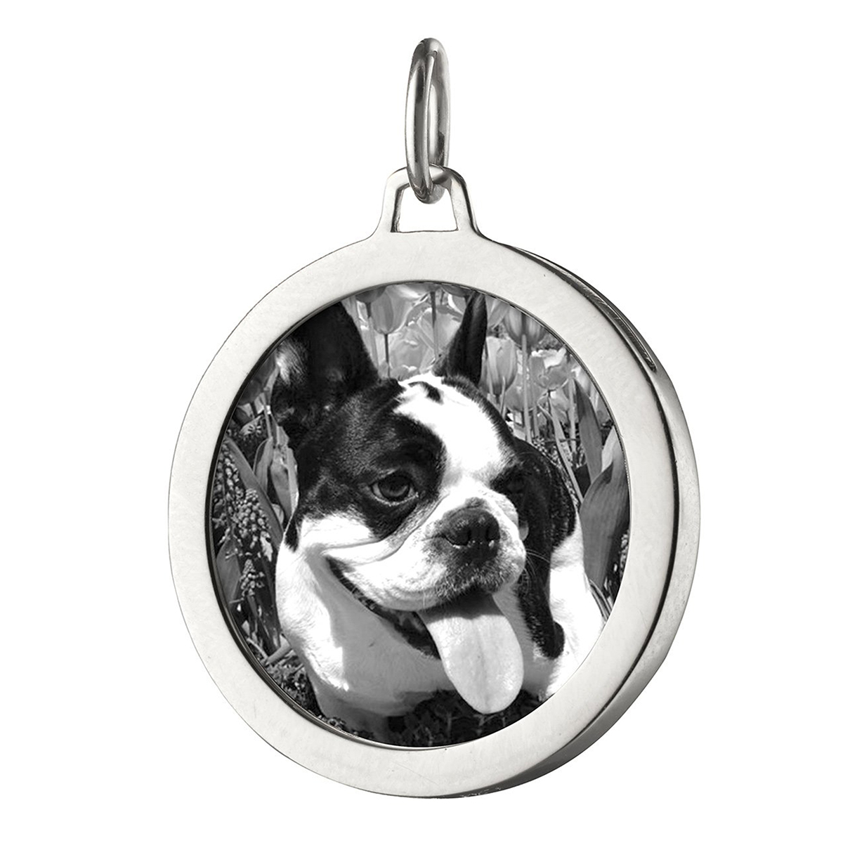 Monica Rich Kosann Round Mosaic Half Locket in Sterling Silver