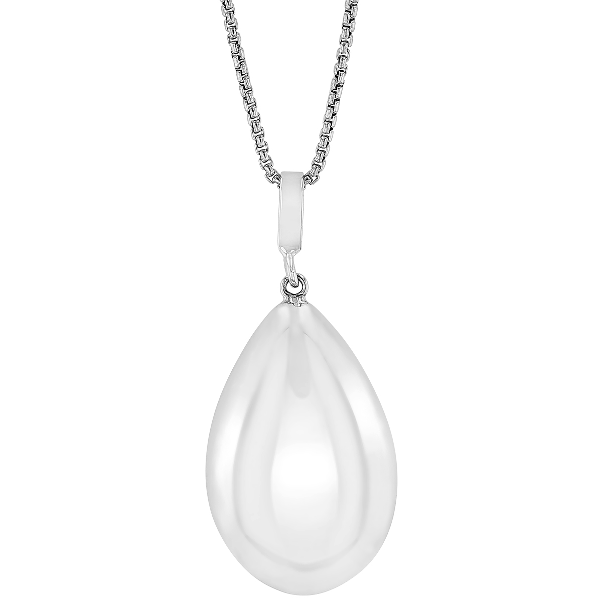 Sterling Silver Teardrop Pendant, 18