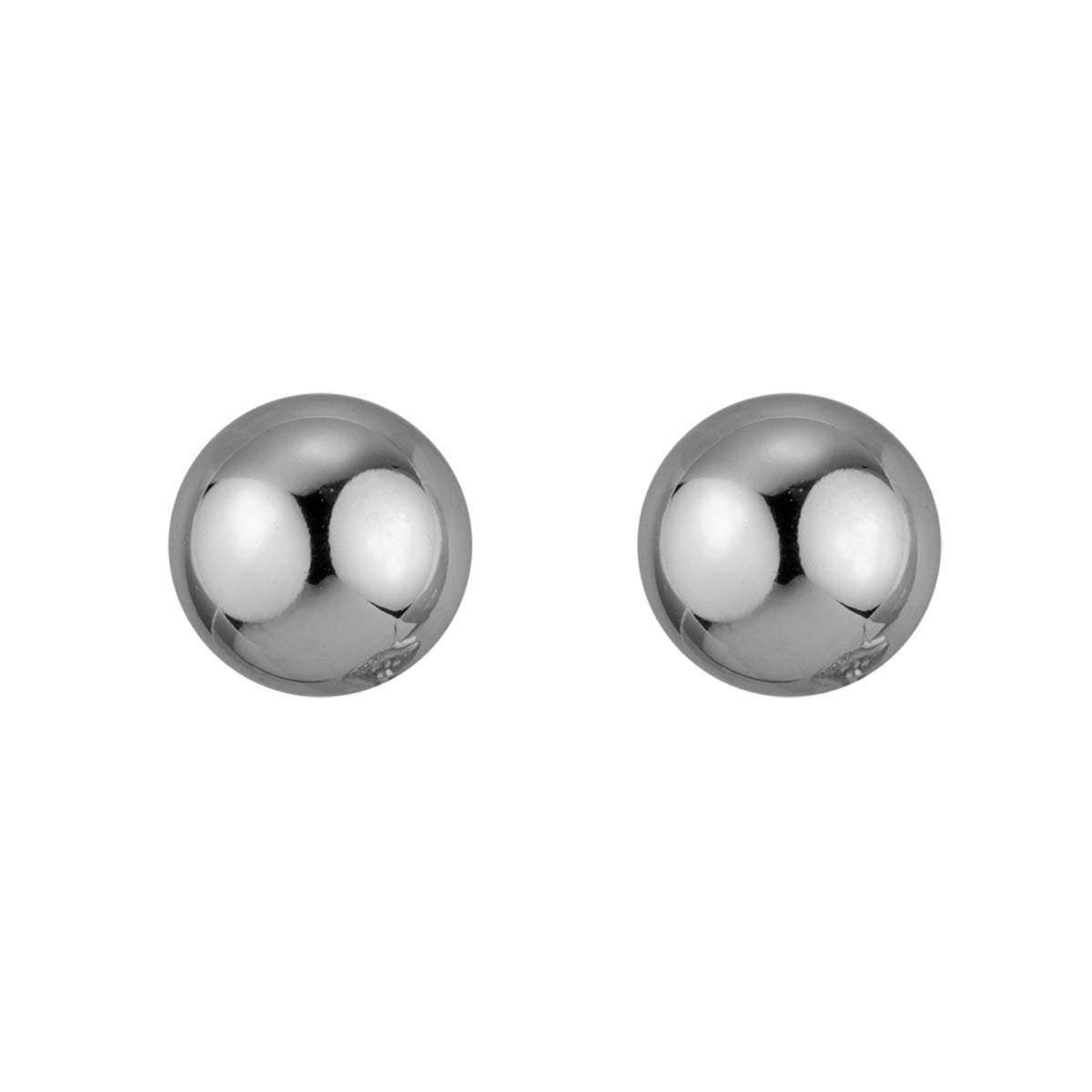 Sterling Silver Ball Stud Earrings, 10 mm