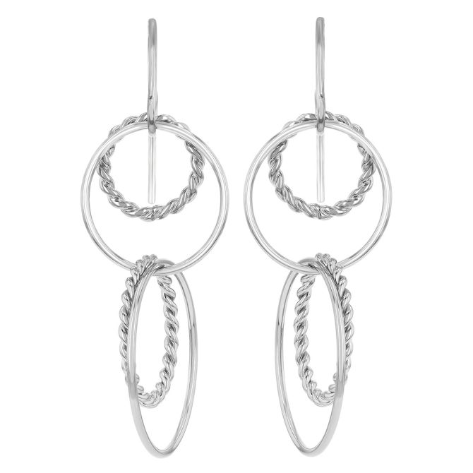 Happy Starfish Dangle Earrings Polished Sterling Silver Happy Starfish Dangle Earrings Polished Sterling Silver