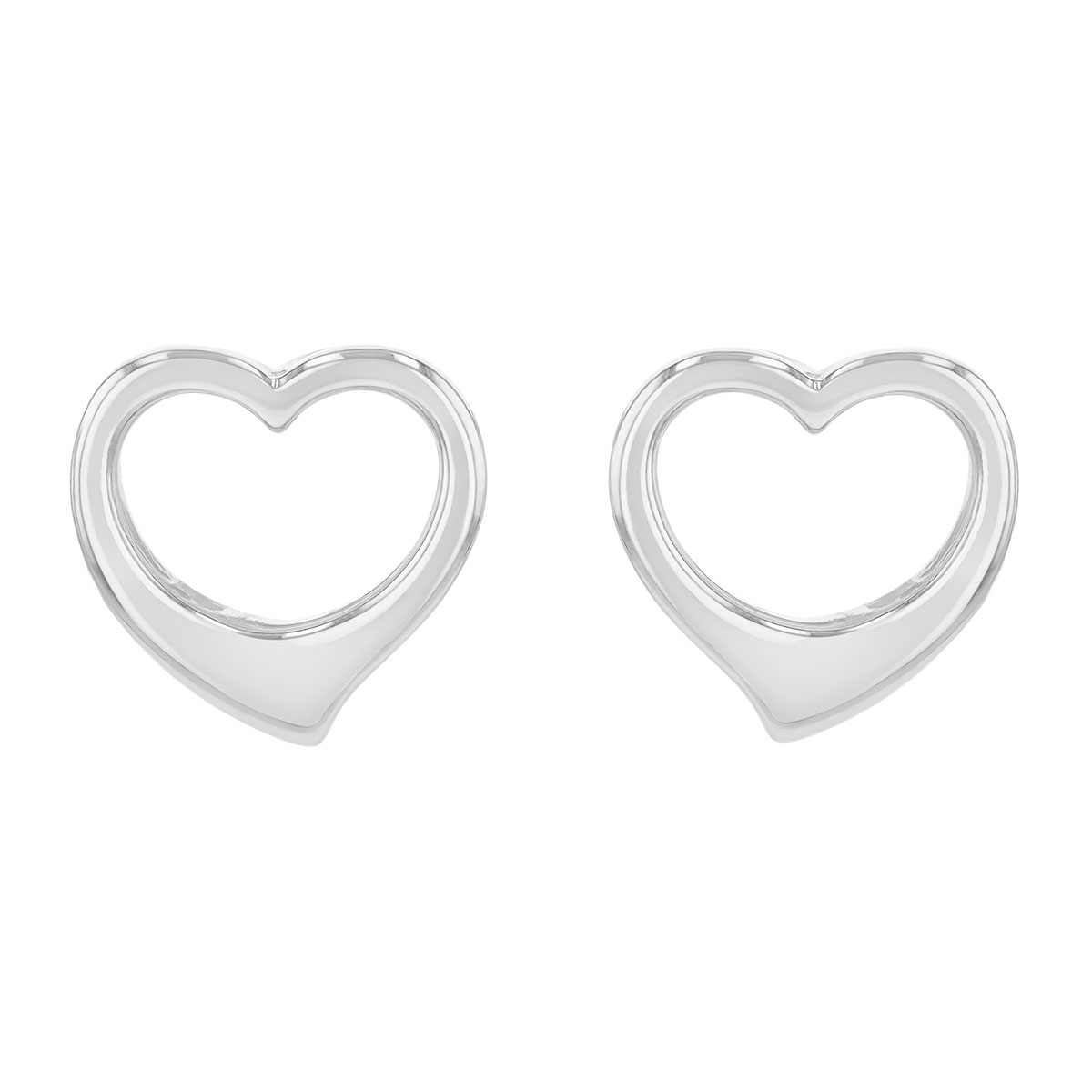 Sterling Silver Open Heart Earrings