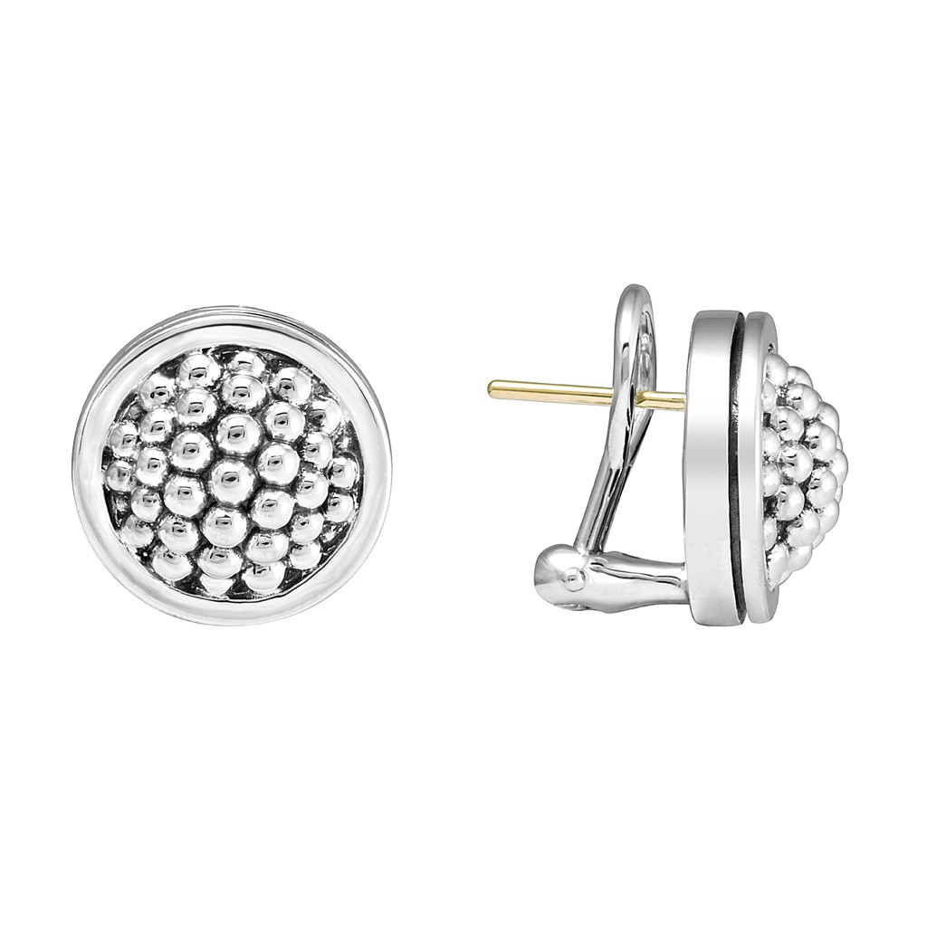 LAGOS Sterling Silver Caviar Button Earrings