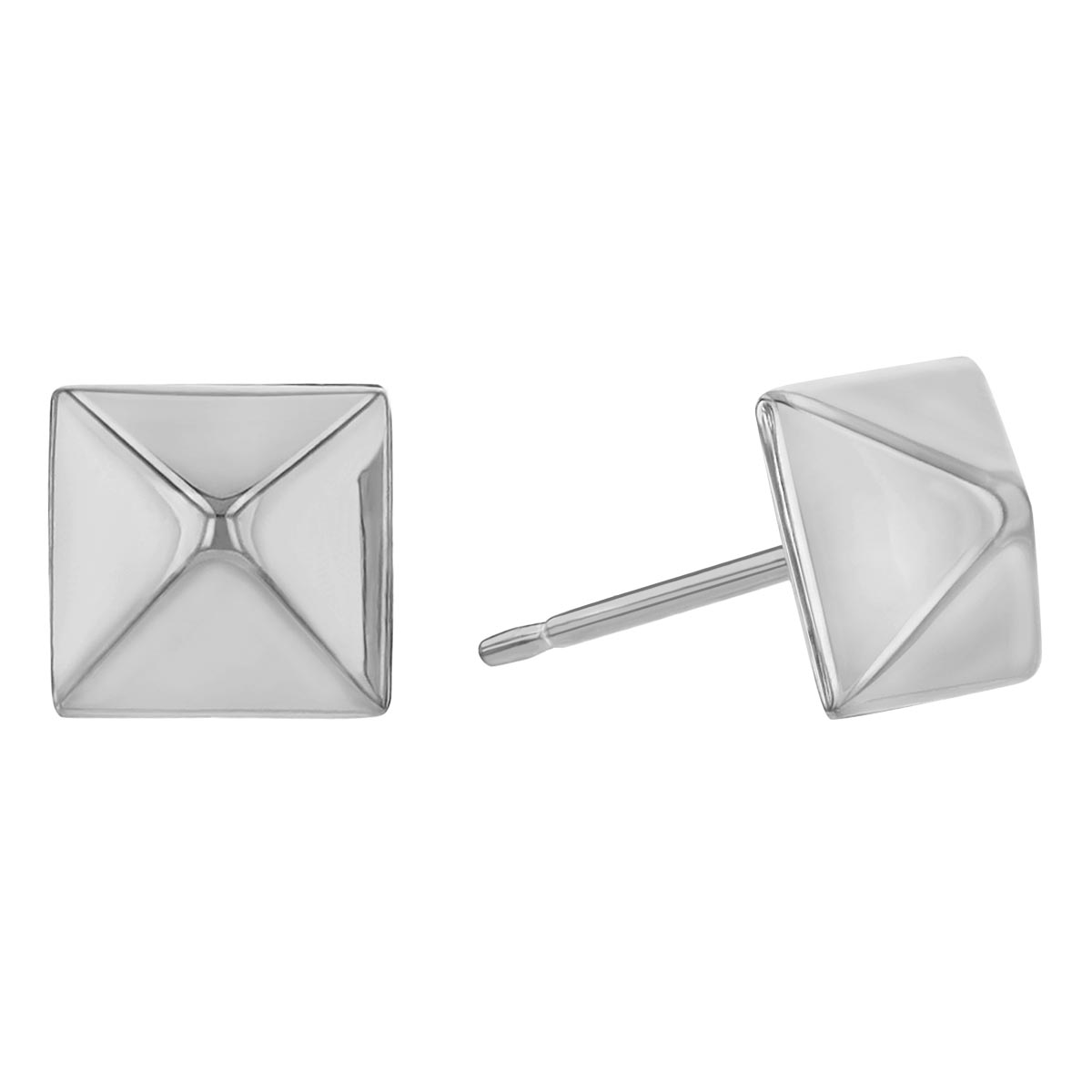 Women's Silver Pyramid Stud Earrings in Sterling Silver by Quince