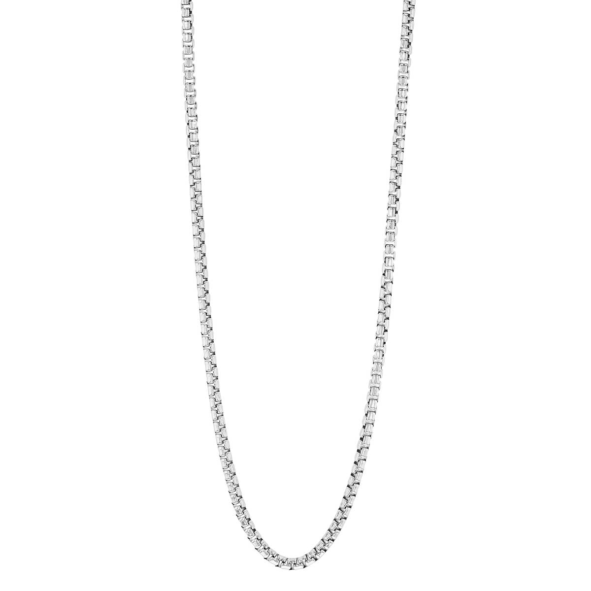 Sterling Silver 2.1 mm Round Box Chain Necklace, 18