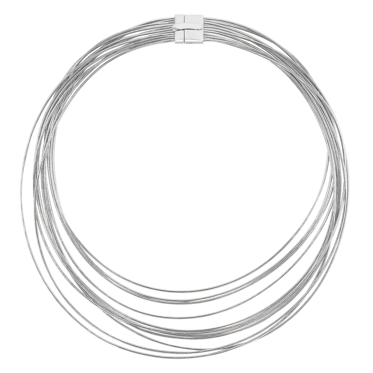 Pesavento Sterling Silver 11 Strand DNA Rosa Cipria Necklace, 17