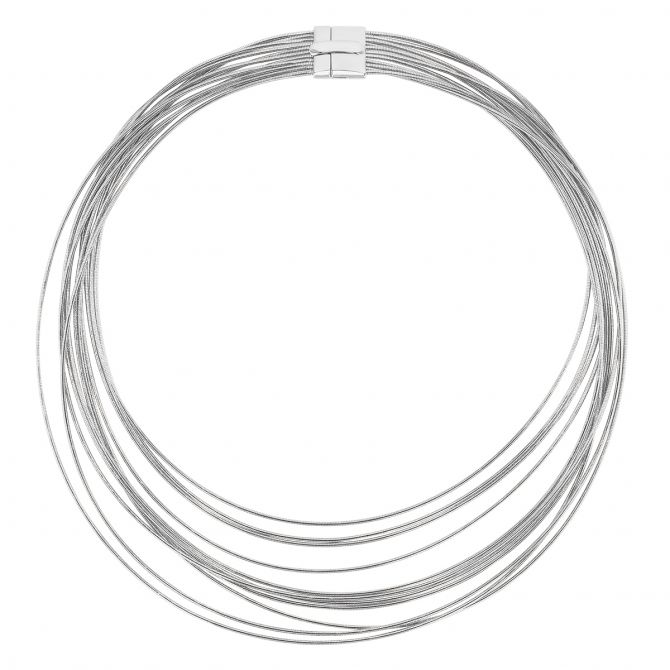 Pesavento Sterling Silver 11 Strand DNA Rosa Cipria Necklace 17