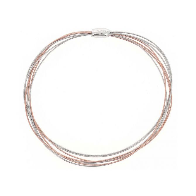 Pesavento Mixed Metal Strand DNA Spring Collar Necklace, 17"