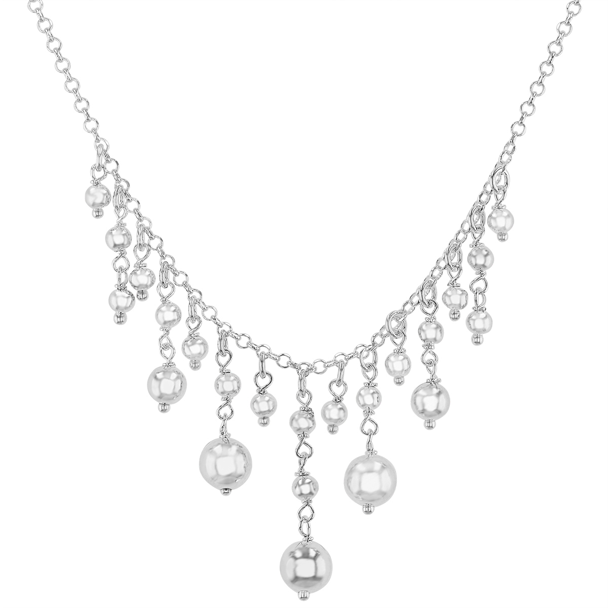 Silver dangle necklace on sale