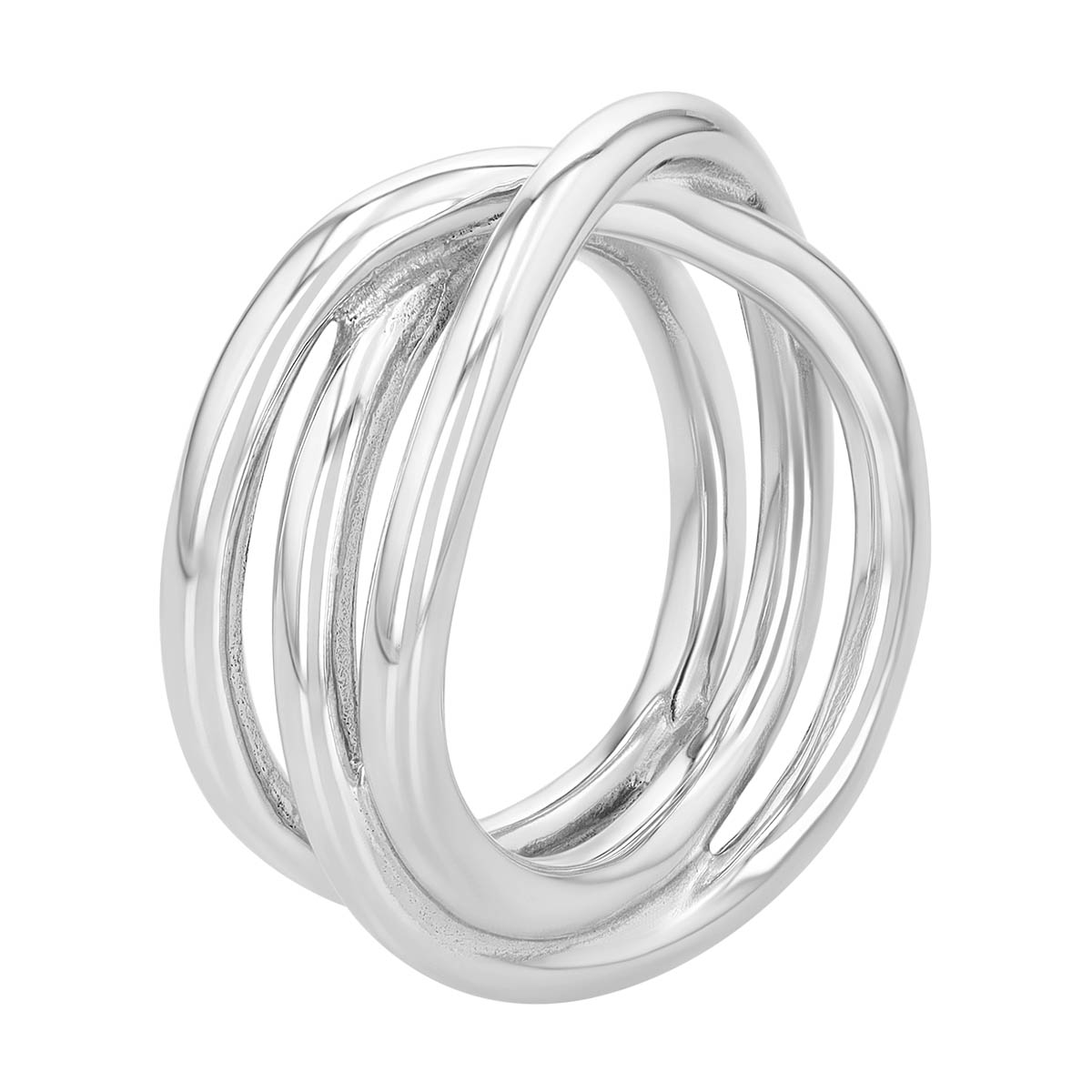 Sterling Silver Crossover Ring