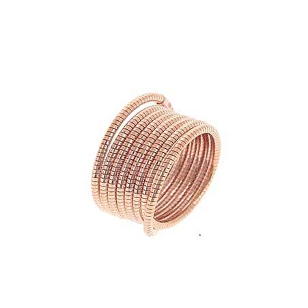 Pesavento Rose Tone Sterling Silver DNA Spring Ring