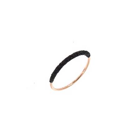 Pesavento Rose Tone Sterling Silver Black Dust Ring