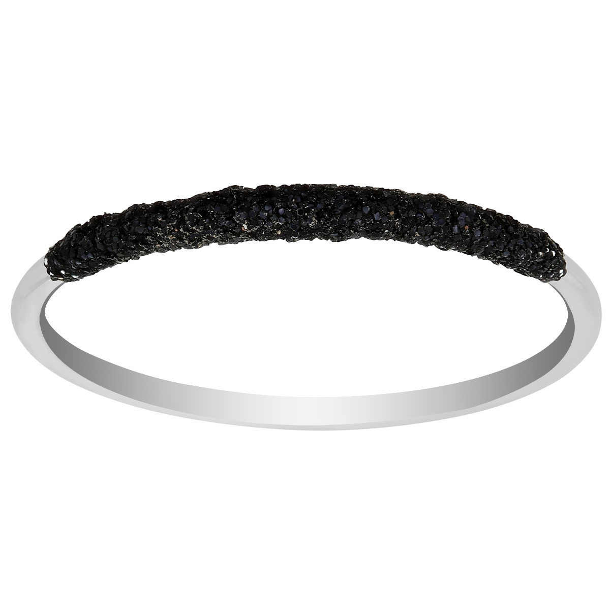 Pesavento Rhodium Ring with Black Polvere