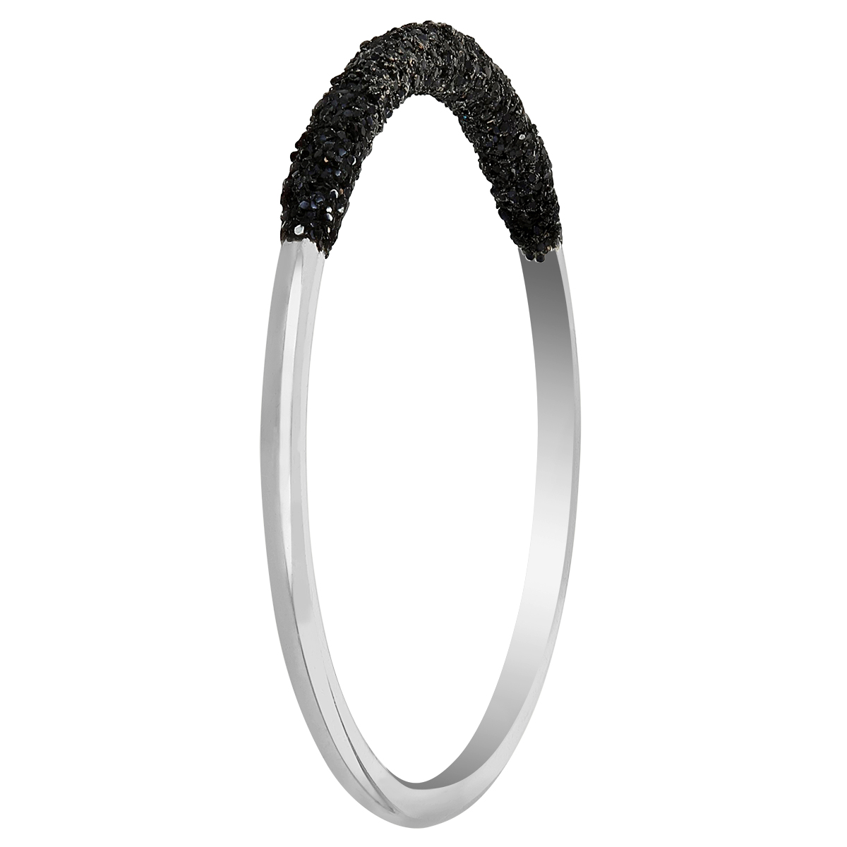 Pesavento Rhodium Ring with Black Polvere