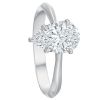 White Gold Solitaire Engagement Ring Setting for Pear Shaped Diamond