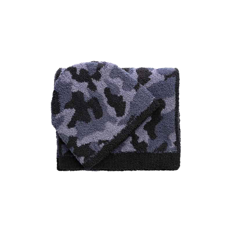 Barefoot Dreams CozyChic Camo Beanie and Scarf Set, Indigo