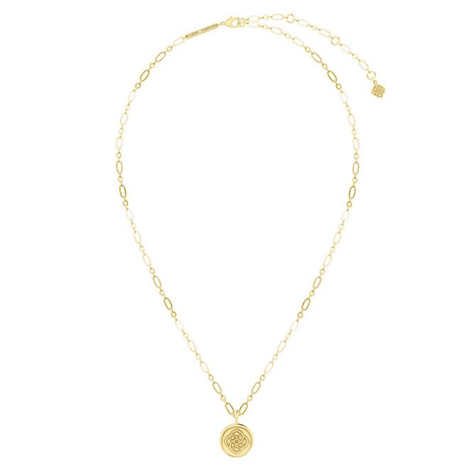 Kendra Scott Dira Coin Pendant Necklace in Gold Tone