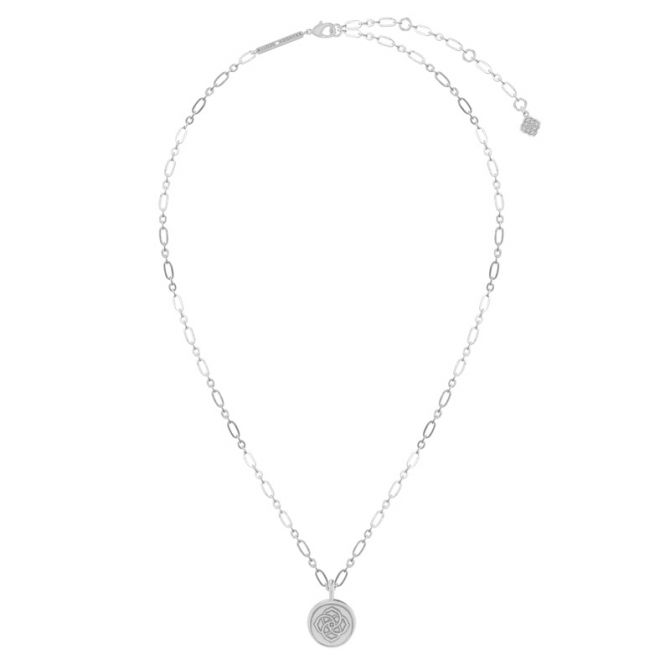 Kendra Scott Dira Coin Pendant Necklace in Silver Tone