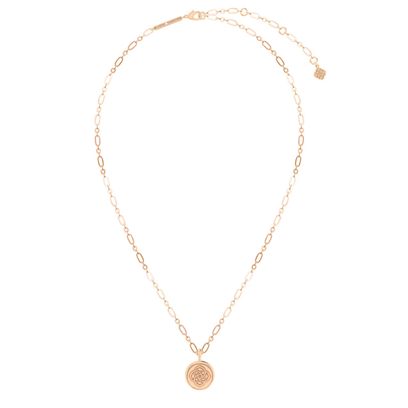 Kendra Scott Dira Coin Pendant Necklace in Rose Gold Tone