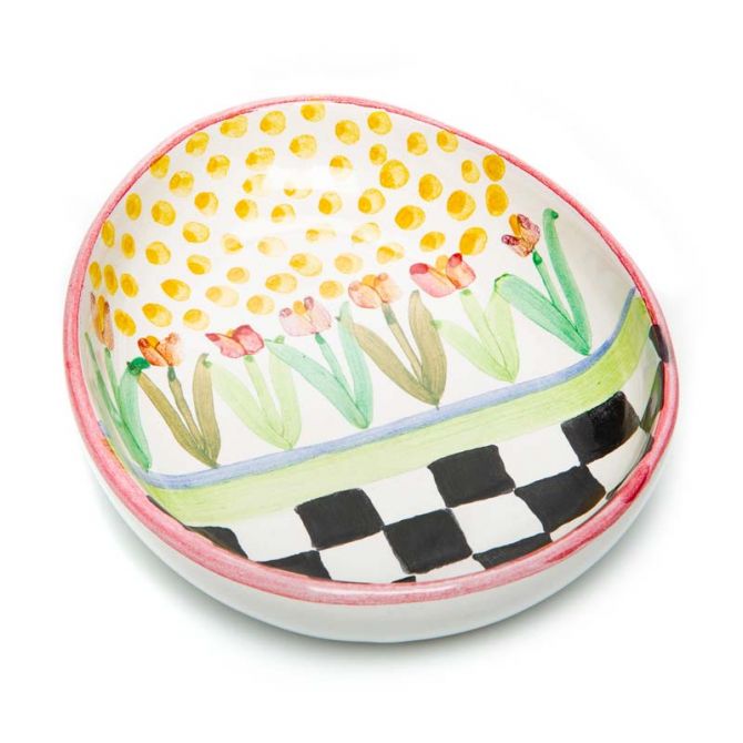 MacKenzie-Childs Tulip Graded Limited Edition Egg Dish