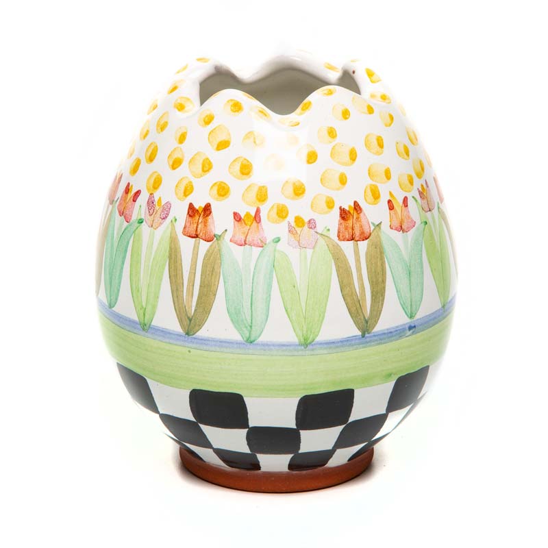 MacKenzie-Childs Tulip Garden Egg Vase