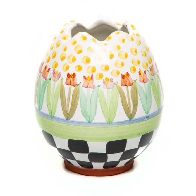 MacKenzie-Childs Tulip Garden Egg Vase