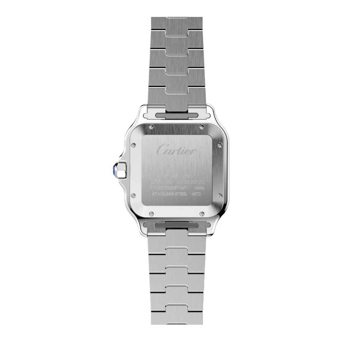 Cartier Santos de Cartier 39.8mm Large Watch, Yellow Gold and Silvered Opaline Dial